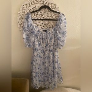 Romantic floral puff sleeve summer dress 💗